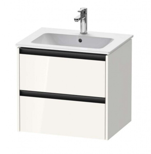 DURAVIT - Ketho.2 Umyvadlová skříňka 55x61x48 cm, 2 zásuvky, lesklá bílá K25262022220000