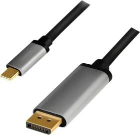 LogiLink CUA0100 černo-stříbrná / Kabel USB-C - HDMI / 4K 3840x2160 60Hz / 1,8 m (CUA0100)