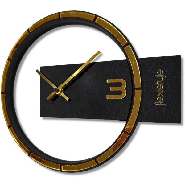 DumDekorace GOLDEN HARMONY, designové nástěnné hodiny 30 cm