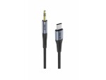 Adaptér iPEAX 90010139 USB-C / JACK 3,5mm (pro poslech hudby) Black