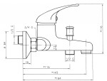 NOVASERVIS - Vanová baterie bez příslušenství 100 mm Titania Iris chrom 92024/1,0