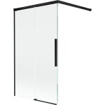 MEXEN/S - Rox vanová zástěna 2-křídlová posuvná 100 x 150, transparent, černá 8C9-100-003-70-00