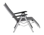 KETTLER BASIC PLUS PADDED relaxační, polohovací, hliníkové křeslo - stříbrná / antracit