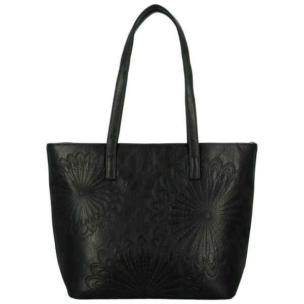 Trendy dámská koženková kabelka na rameno Serafina, černá