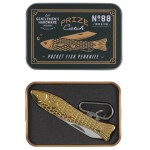 GENTLEMEN'S HARDWARE Kapesní nožík Fish Pen Knife, zelená barva, zlatá barva, kov