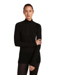 ICEBREAKER Women 200 ZoneKnit LS Half Zip, Black velikost: L