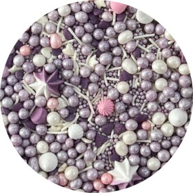 Dortisimo 4Cake Cukrové zdobení bílé, růžové a fialové Violet In Love (70 g)