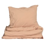 Storefactory Povlečení z organické bavlny Crinkle Clay 150 × 210 cm, béžová barva