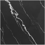Sprchová vanička čtvercová Magnum Carrara Black 90x90x2,5 Rea K7008