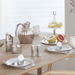 Georg Jensen Nerezová slánka a pepřenka Bernadotte, stříbrná barva, kov