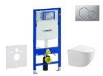 GEBERIT - Duofix Set předstěnové instalace, klozetu Gaia a sedátka softclose, tlačítko Sigma01, lakovaný matný chrom SANI11CA1129