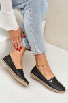 Elegantní Kožené Espadrilky Dámské Zazoo 10177 Černé 36