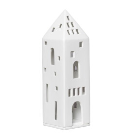 Räder Porcelánový svícen domeček Tower, bílá barva, porcelán