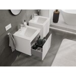 MEXEN/S - Rivel koupelnová skříňka 50 cm s umyvadlem Otis, 1 šuplík, reliéf , bílá mat 91A20-05047-1-BF01-W18M01