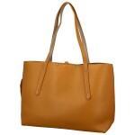 Módní dámský set koženkových kabelek Coveri Elisha, žlutý