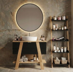 Set poličky a nosníků Naturel Home černá/ořech mat 53,5x170x40 cm HOMEP5C HOMEP5C
