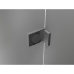 MEXEN/S - Lunar L Duo sprchový kout dveře křídlové 75 x 70 cm, transparent, grafit metal 834L-075L-070P-95-00