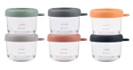Beaba Kelímky na jídlo skleněné 6x 150 ml Sunrise (914015BB)