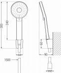 MEXEN/S - R-40 sprchový set point, chrom 785405052-00