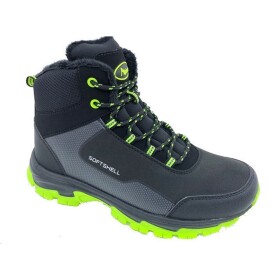 Obuv OBUTEX A423027AW pánská kotníková zimní černo-zelená
