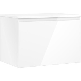 MEXEN/S - Orio koupelnová skříňka pod umyvadlo 70 cm s deskou, 1 šuplík, bílá lesk 91A10-07047-1-BFC00