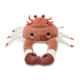 Ptipotos Plyšový krab Cassecou cihlový (máma s miminkem) 49 cm