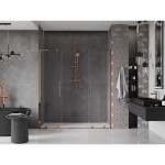 MEXEN/S - Velar L Duo posuvné sprchové dveře 170, transparent, růžové zlato 871-170-003-02-60