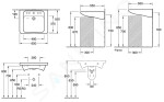 VILLEROY & BOCH - ViCare Umyvadlo 650x550 mm, s přepadem, otvor pro baterii, AntiBac, CeramicPlus, bílá 517867T2