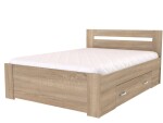 Nábytek Mikulík Zvýšené fran. lůžko FABIE 2 se 2 úlož. prostory - úchyty Jony ROZMĚR: 140 x 200 cm - ATYP