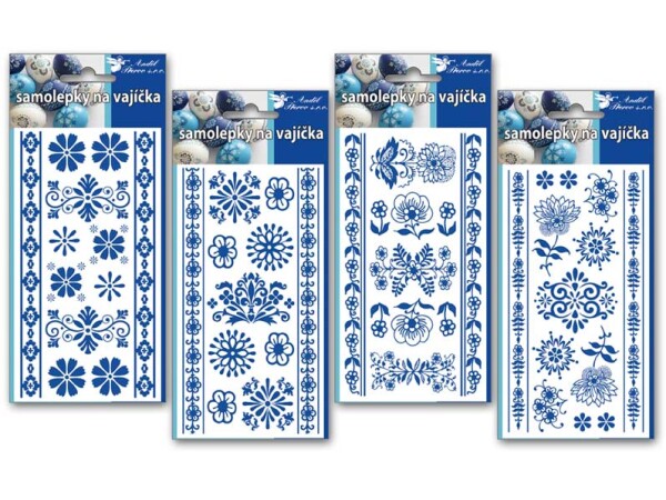 Anděl Anděl, gelové velikonoční obtisky na vajíčka, modrotisk, mix motivů