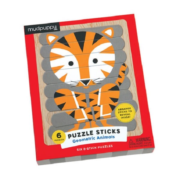 Puzzle Sticks: Geometric Animals/Skládačka: Zvířata (24 dílků)