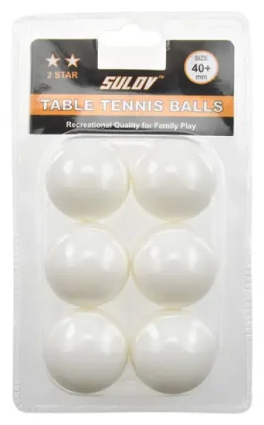RULYT Míček na stolní tenis 2* / 6 ks / průměr 40 mm / ABS