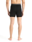 Pánské merino boxerky ICEBREAKER Mens Anatomica Long Boxers, Black velikost: XL