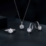 Stříbrný prsten Viviane 1 ct MOISSANITE + CERTIFIKÁT, 57 certifikát GRA, hadřík na čištění stříbra, dárková krabička