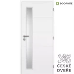 Interiérové dveře Quatro Vertika Sklo Bílé 80P