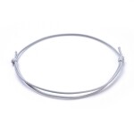 Šňůrkové náramky - různá provedení - ∅ 5 ~ 8 cm - 1 ks Barva: Šedá
