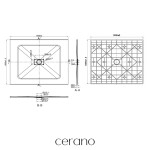 CERANO - Sprchová vanička obdélníková FlexiCut - SMC/minerální kompozit - upravitelná - černá matná - 130x100x3 CER-666115