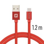 Swissten 71521206 USB/USB-C, 1,2m, červený