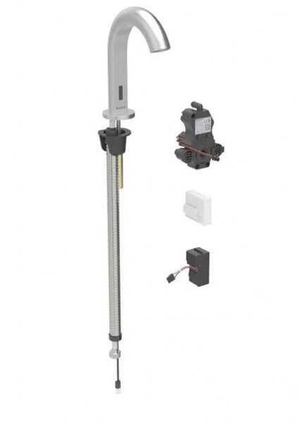 GEBERIT - Piave Elektronická umyvadlová baterie, síťové napájení, easy to clean, kartáčovaná nerez 116.182.SN.1