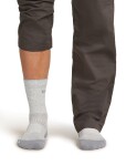 Pánské merino turistické ponožky ICEBREAKER Mens Hike+ Light Crew, Blizzard Heather/Alloy velikost: 42-44 (M)