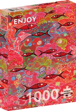 ENJOY Puzzle Hluboká červená