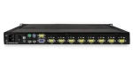 StarTech 1U LCD KVM konzole 8 portů / KVM přepínač / 17" TFT LCD 1280x1024 / PS/2 / 19" rack / černá (RKCONS1708K)