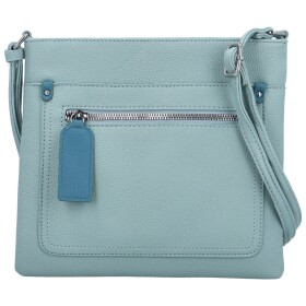 Stylová dámská koženková crossbody kabelka Walida, světle modrá