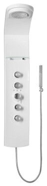 POLYSAN - LUK termostatický sprchový panel rohový 250x1300, bílá 80325