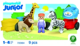 PLAYMOBIL Stavebnice JUNIOR Vláček se zvířátky 72084