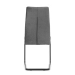 Židle jídelní, šedá látka, černý kov