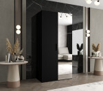 Šatní skříň Abi Bari 2 Rozměry: 150 cm, Pásky / úchyty: Černá, Barva korpusu + barva dveří: Kašmír + Kašmír