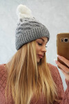 Fleecová čepice Ilona K218 šedá+bílá UNI