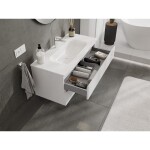 MEXEN/S - Orio koupelnová skříňka 100 cm s umyvadlem Vela, 2 zásuvky, bílá lesk 91A10-10047-2-BFF00-W23M00