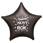 Balónek fóliový Šťastný NOVÝ ROK černá hvězda Balonky.cz Balónek fóliový Šťastný NOVÝ ROK černá hvězda Balonky.cz
